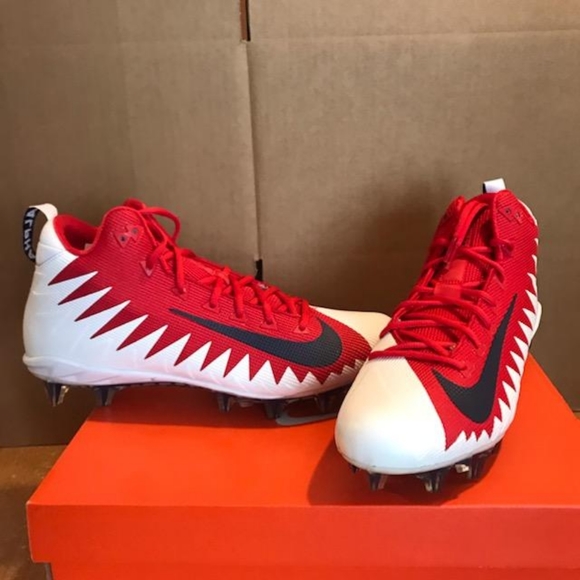 red and white nike cleats